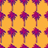 Palm trees with stereo effect seamless pattern vector illustration Palm trees with stereo effect seamless pattern vector illustration