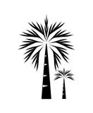 Palmträdkonturvektor vektor illustrationer Palmträdkonturvektor vektor illustrationer