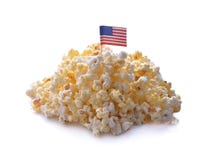Palomitas aisladas en un fondo blanco imagen de archivo Palomitas aisladas en un fondo blanco imagen de archivo