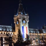 Palácio da cultura em Iasi Romênia no inverno foto de stock Palácio da cultura em Iasi Romênia no inverno foto de stock