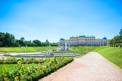 Palácio no verão, Viena do Belvedere, Áustria imagens de stock Palácio no verão, Viena do Belvedere, Áustria imagens de stock