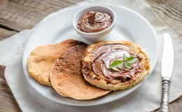 Pancakes with chocolate cream Royalty Free Stock Photo Pancakes with chocolate cream Royalty Free Stock Photo