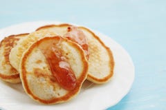 Pancakes With Raspberry Jam Royalty Free Stock Image