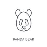 Panda bear linear icon. Modern outline Panda bear logo concept o stock illustration Panda bear linear icon. Modern outline Panda bear logo concept o stock illustration