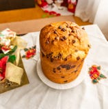 Panettoneefterrätt arkivbild Panettoneefterrätt arkivbild