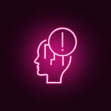 Panik, Ausruf, Kopfneonikone Elemente des Brainstormingssatzes Einfache Ikone für Website, Webdesign, mobiler App, Informationen vektor abbildung Panik, Ausruf, Kopfneonikone Elemente des Brainstormingssatzes Einfache Ikone für Website, Webdesign, mobiler App, Informationen vektor abbildung
