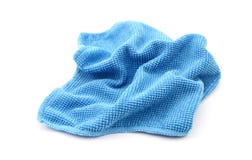 Pano de limpeza azul da tela do microfibre fotos de stock royalty free Pano de limpeza azul da tela do microfibre fotos de stock royalty free