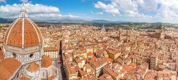 Panoram de Florence de cathédrale Santa Maria del Fiore, Italie Photographie stock libre de droits Panoram de Florence de cathédrale Santa Maria del Fiore, Italie Photographie stock libre de droits