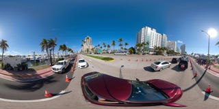360 panoram Miami plaży przedstawienia Collins łódkowata aleja zdjęcie stock 360 panoram Miami plaży przedstawienia Collins łódkowata aleja zdjęcie stock
