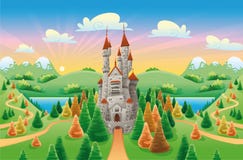 Panorama con il castello medioevale.