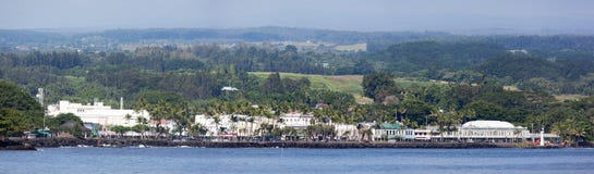 Panorama da cidade de Hilo imagens de stock royalty free Panorama da cidade de Hilo imagens de stock royalty free