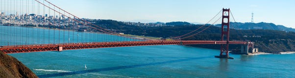 Panorama de pont en porte d'or photo libre de droits Panorama de pont en porte d'or photo libre de droits