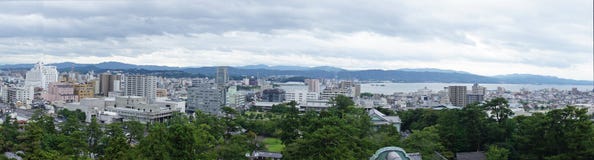 Panorama de Shinji de Matsue e de lago fotos de stock Panorama de Shinji de Matsue e de lago fotos de stock