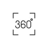 Panorama 360 degree outline icon stock illustration Panorama 360 degree outline icon stock illustration