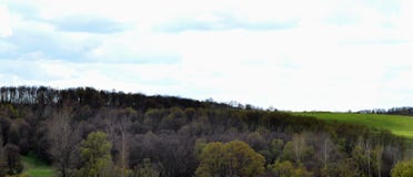 Panorama del paesaggio rurale di inizio dell'estate immagine stock libera da diritti Panorama del paesaggio rurale di inizio dell'estate immagine stock libera da diritti