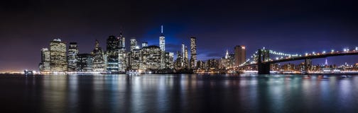 Panorama of Downtown Manhattan Skyline royalty free stock photography Panorama of Downtown Manhattan Skyline royalty free stock photography