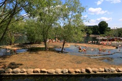 Panorama du zoo de Moscou photos stock Panorama du zoo de Moscou photos stock