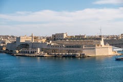 Panorama of the Fort St. Angelo of La Vittoriosa in Malta Stock Image Panorama of the Fort St. Angelo of La Vittoriosa in Malta Stock Image