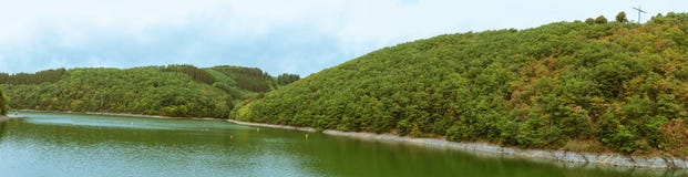 Panorama Górny Sauer jezioro zdjęcie royalty free Panorama Górny Sauer jezioro zdjęcie royalty free