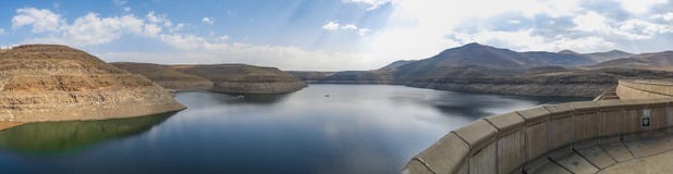 Panorama of hydroelectric Katse Dam reservoir in Lesotho, Africa stock photo Panorama of hydroelectric Katse Dam reservoir in Lesotho, Africa stock photo