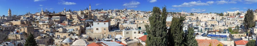 Panorama - Roofs of Old City, Jerusalem stock photo Panorama - Roofs of Old City, Jerusalem stock photo