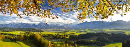Panorama krajobraz w bavaria fotografia stock Panorama krajobraz w bavaria fotografia stock