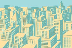 Panorama moderne de ville illustration stock Panorama moderne de ville illustration stock