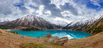 Panorama Mountain Lake Stock Image Panorama Mountain Lake Stock Image