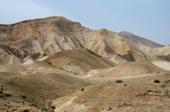Panorama Of Judean Desert, It Lies East Of Jerusalem And Descends To Dead Sea,Israel Stock Image