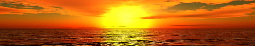 Panorama Of Sea Sunset, Sunrise Stock Images Panorama Of Sea Sunset, Sunrise Stock Images