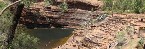 Panorama - parco nazionale di Karijini, Australia occidentale fotografia stock Panorama - parco nazionale di Karijini, Australia occidentale fotografia stock