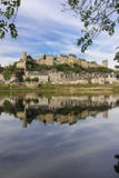 Panorama Stadt-Ansicht und Festung Chinon frankreich stockfotografie Panorama Stadt-Ansicht und Festung Chinon frankreich stockfotografie