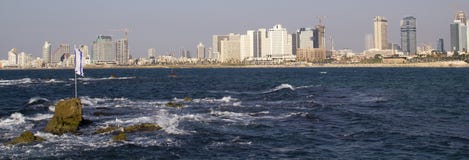 Panorama van Tel Aviv israël royalty-vrije stock fotografie Panorama van Tel Aviv israël royalty-vrije stock fotografie