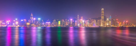 Panorama view of Hong kong downtown stock images Panorama view of Hong kong downtown stock images