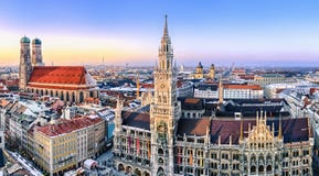 Panorama View Of Munich City Center Stock Photography Panorama View Of Munich City Center Stock Photography