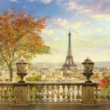 Panorama von Paris lizenzfreie stockfotos Panorama von Paris lizenzfreie stockfotos