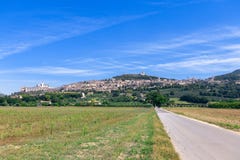 Panoramablick von Assisi, in der Provinz von Perugia, Umbrien, es stockfotos Panoramablick von Assisi, in der Provinz von Perugia, Umbrien, es stockfotos