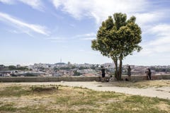 Panoramablick von Porto zu Gaia-Stadtbild, Oporto Stockfotografie Panoramablick von Porto zu Gaia-Stadtbild, Oporto Stockfotografie