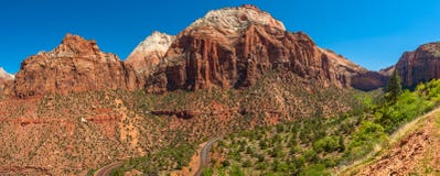Panoramablick von Zion National Park, Utah Stockfoto Panoramablick von Zion National Park, Utah Stockfoto