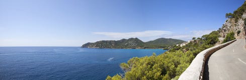 Panoramic Sea Wiew With Road Royalty Free Stock Photography