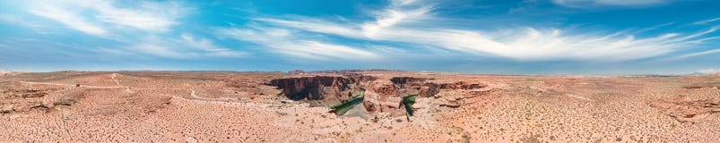 Panoramic Sunset Aerial View Of Horseshoe Bend In Page, Arizona, USA Stock Photography Panoramic Sunset Aerial View Of Horseshoe Bend In Page, Arizona, USA Stock Photography