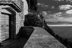 Panoramic view from an ancient religious convent in Umbria Italy royalty free stock image Panoramic view from an ancient religious convent in Umbria Italy royalty free stock image