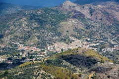 Panoramic view of Aspromonte mountains in Southern Italy royalty free stock images Panoramic view of Aspromonte mountains in Southern Italy royalty free stock images