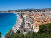 View of the Azure coast in the city Nice, France. royalty free stock photo View of the Azure coast in the city Nice, France. royalty free stock photo