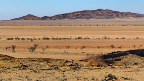 Panoramic view of a beautiful coloured semi-desert landscape royalty free stock image Panoramic view of a beautiful coloured semi-desert landscape royalty free stock image
