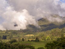 Panoramic view of the central Andean mountains of Colombia royalty free stock photos Panoramic view of the central Andean mountains of Colombia royalty free stock photos