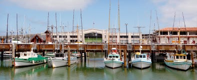 Panoramic view of Fisherman Wharf San Francisco stock photos Panoramic view of Fisherman Wharf San Francisco stock photos