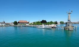 Panoramic view of Konstanz old town and port, Germany