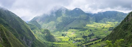 Panoramic View Of A Dormant Volcano North Of Quito, Ecuador Royalty Free Stock Photos Panoramic View Of A Dormant Volcano North Of Quito, Ecuador Royalty Free Stock Photos