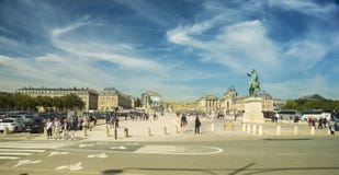 Panoramic View Of Entrance To The Chateau De Versailles In Paris Stock Images